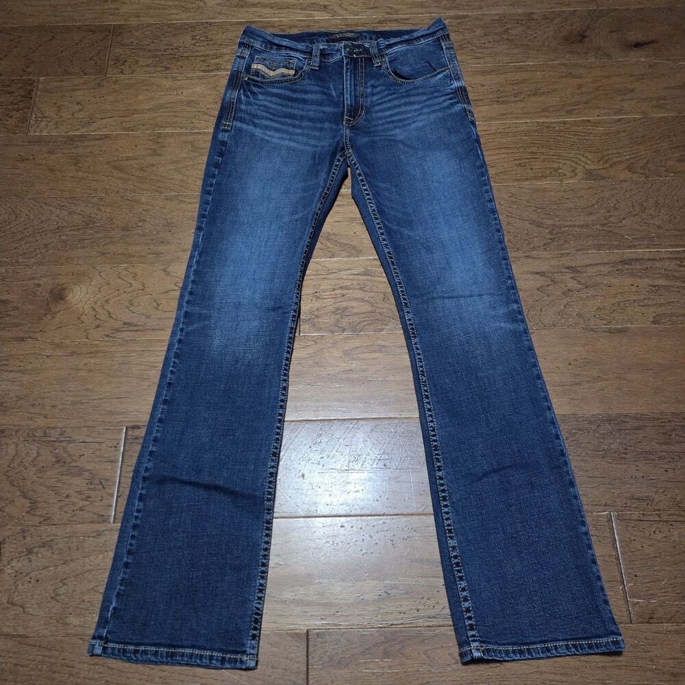 Cody James Wyatt Slim Bootcut Jeans Mens 34x36 Western Cowboy Blue Denim